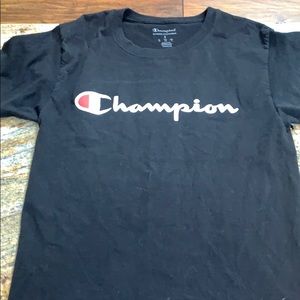 Only worn once black champion shirt small